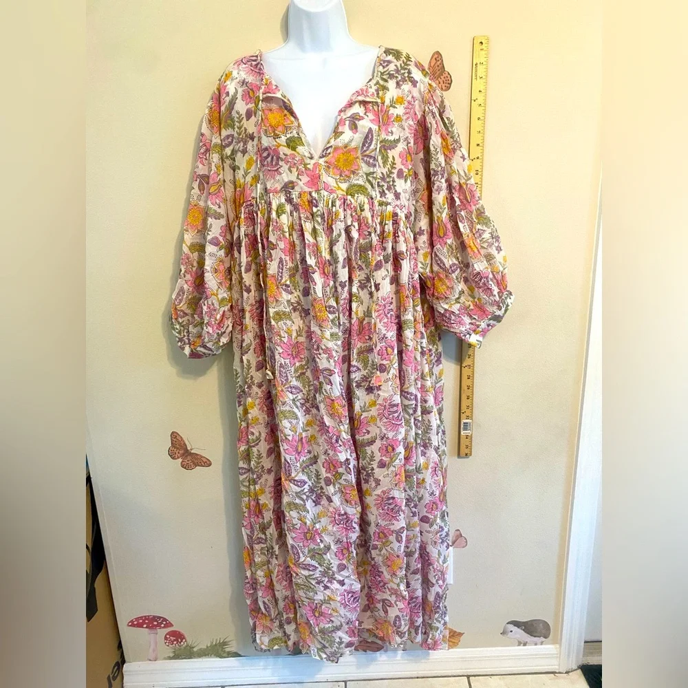 NWT Daughters of India Kyra Maxi - Fuchsia Bloom - Picture 2 of 3